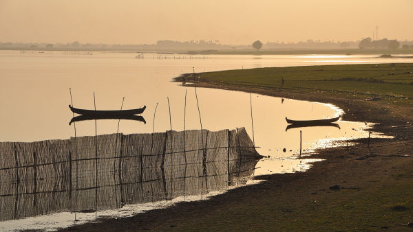 Lagune le soir au Pont U Bein