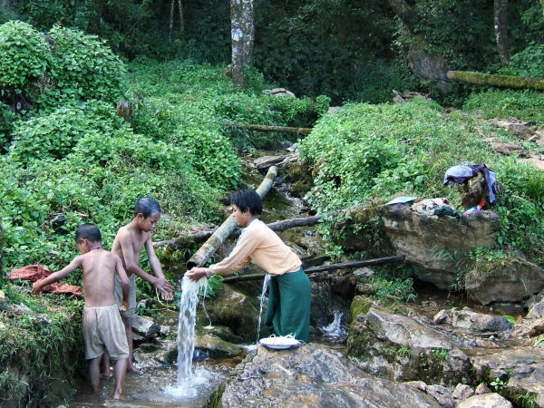 Baignade d'enfants