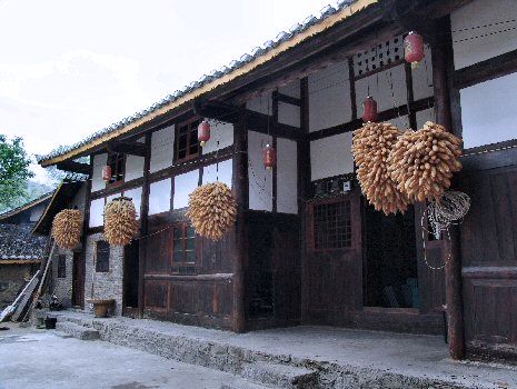 Ferme au village de Wangche