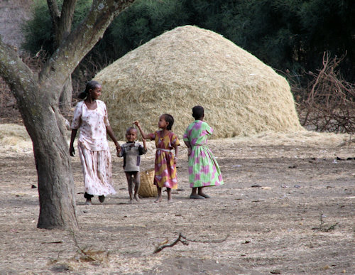 Femme et enfants