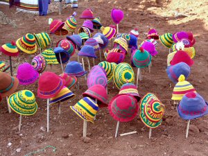 Bonnets au marché