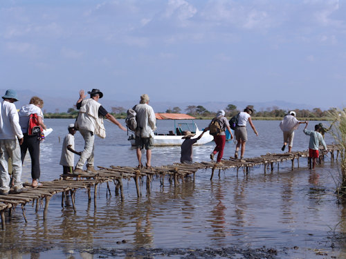 Passerelle vers les bateau