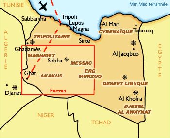 Map Libye