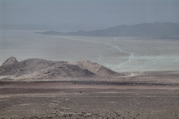 Paysage au lac salé