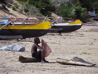 Attente sur la plage