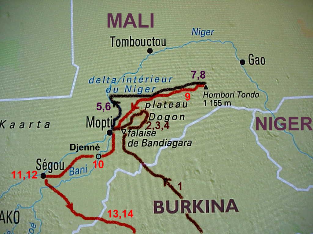 Carte du Mali