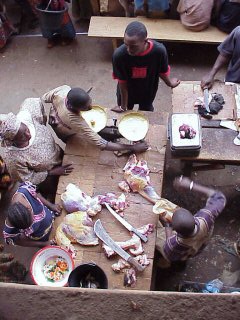 Le coin du boucher au march de Mopti