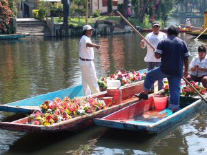 Vendeurs à Xochimilco