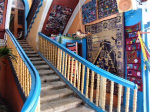 Escalier dans une boutique