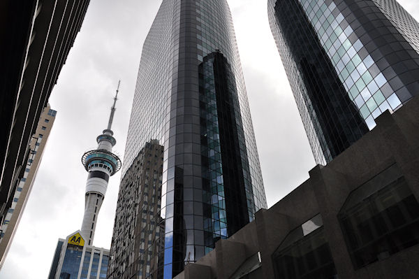 Grands buildings d'Auckland