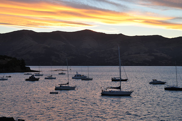 Crpuscule sur Akaroa