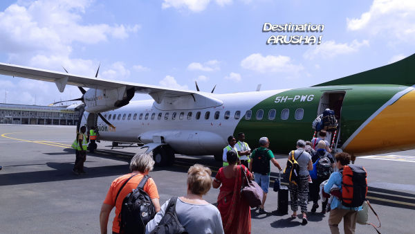 L'avion à Dar es Salam