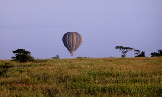 Envol de la montgolfière