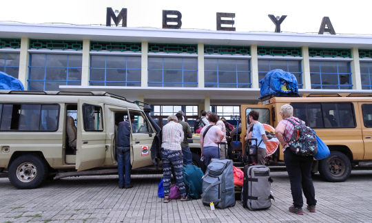 MBeya  les valises déchatgées